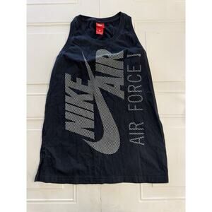 NIKE AIR Air Force 1 Tank Top Black Cotton Red Label AF1 Stars Logo Women’s M